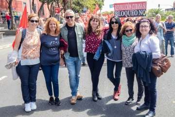 Telde en la manifestación por el Primero de Mayo en Canarias (Foto TA Y Orlando Mireles)